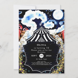 Pastel Whimsical Circus Geburtstag Einladung