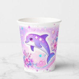 Pastel Whimsical Dolphin Baby Dusche Pappbecher