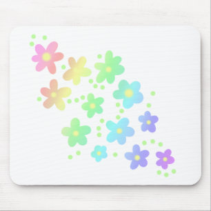 Pastel Whimsical Rainbow Blume Mousepad