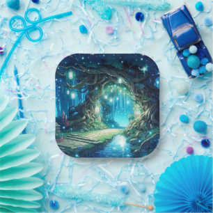 Pastel Whimsy Enchanted Forest Baby Shower Pappteller