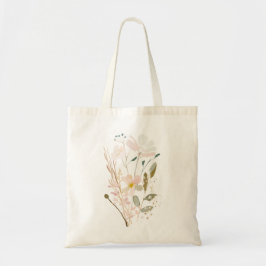 Pastel Wild Blume Romantische Bouquet Wasserfarbe Tragetasche