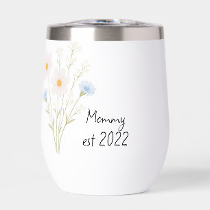 Pastel Wildblume Bouquet Personalisiert "Mama Est"