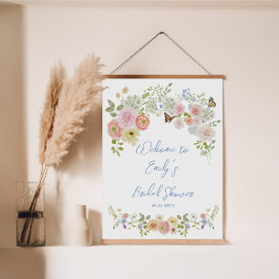 Pastel Wildblume Brautparty Willkommen Poster