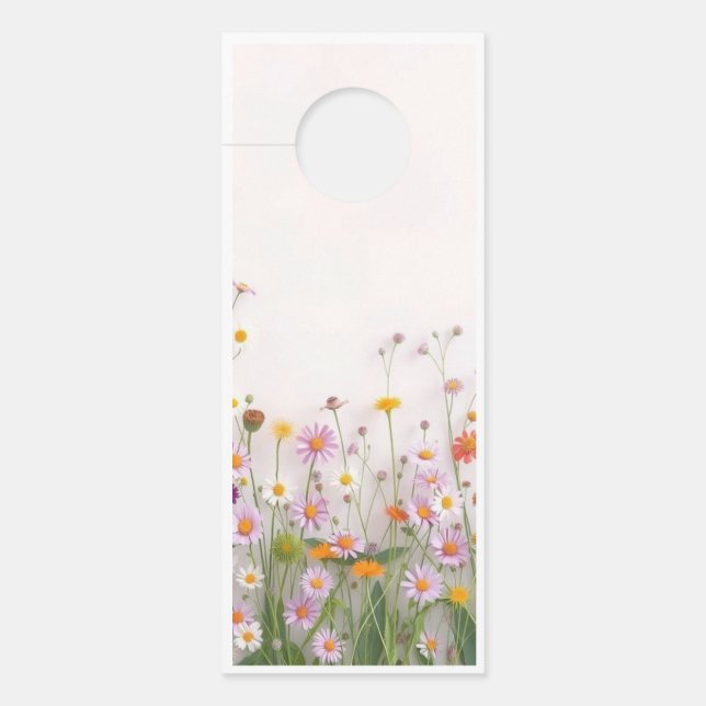 Pastel Wildblume Door Hanger - Elegant Türanhänger (Vorderseite)