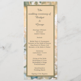 Pastel Wildblume Hochzeitsprogramm und Menü Programm