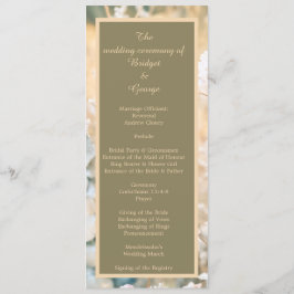 Pastel Wildblume Hochzeitsprogramm und Menü Programm