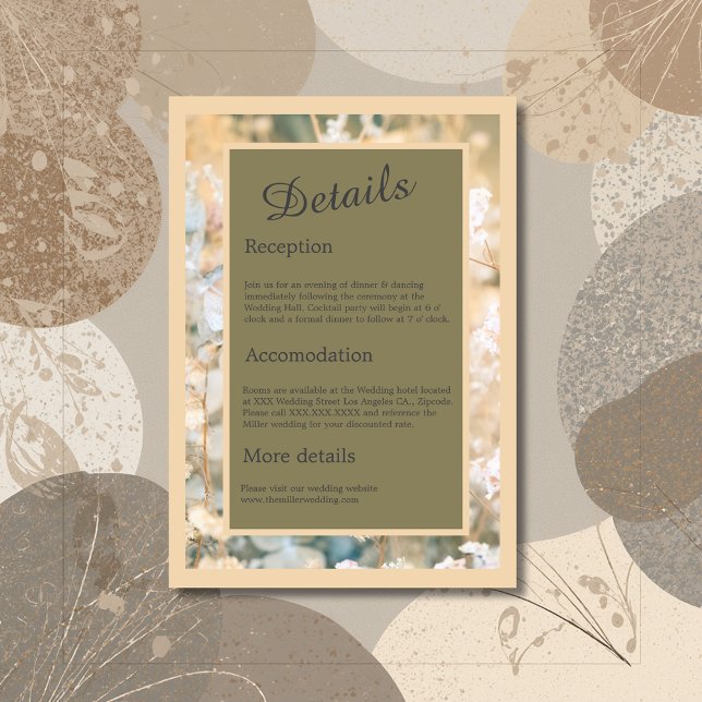 Pastel Wildblume Meadow Wedding Begleitkarte (Von Creator hochgeladen)