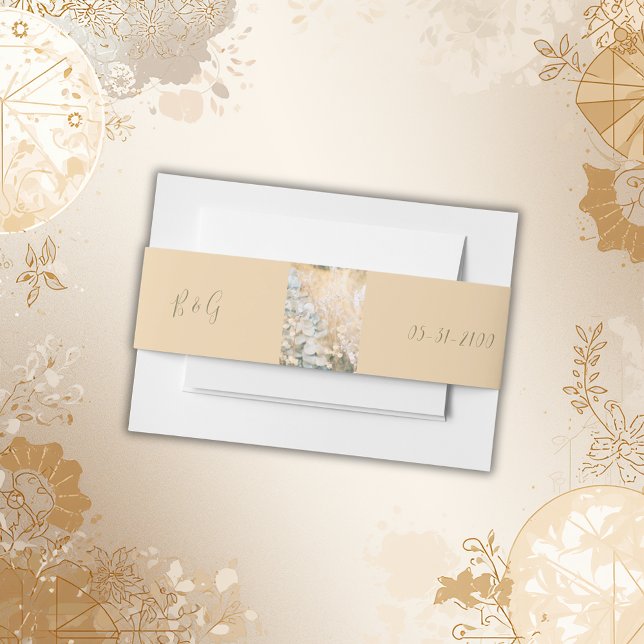 Pastel Wildblume Meadow Wedding Einladungsbanderole (Von Creator hochgeladen)