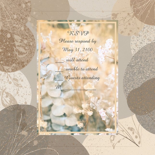 Pastel Wildblume Meadow Wedding rsvp Karte (Von Creator hochgeladen)