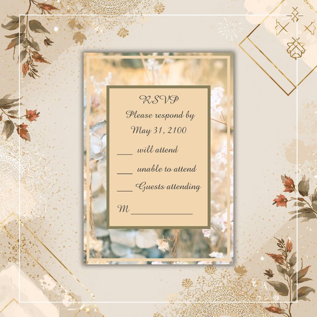Pastel Wildblume Meadow Wedding rsvp Karte (Von Creator hochgeladen)