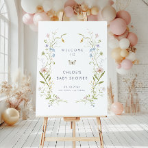 Pastel Wildblume Whimsical Baby Dusche Empfang