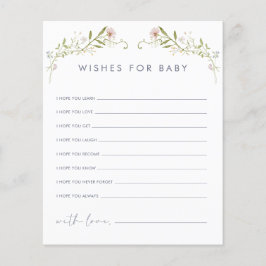 Pastel-Wildblume wünscht eine Babykarte