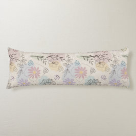 Pastel Wildflower Collage – Chic Floral Geometric  Seitenschläferkissen