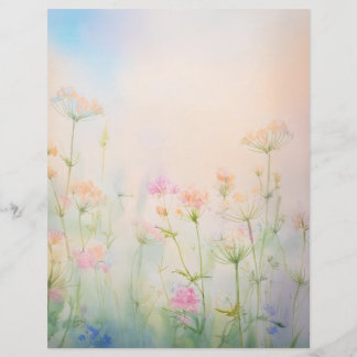 Pastel Wildlfower Papierblatt