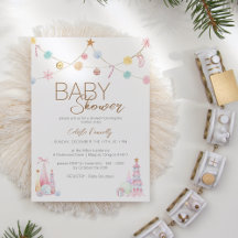 Pastel Winter Wonderland Neutral Baby Dusche