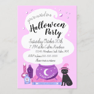 Pastel Witch Halloween-Party Einladung