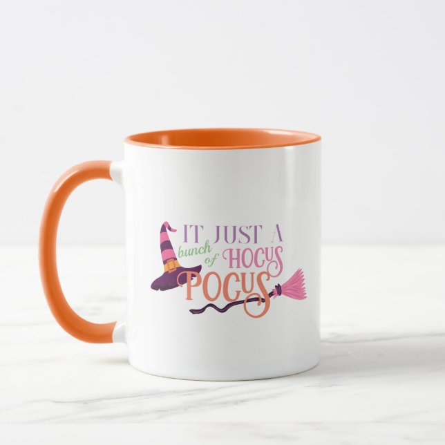Pastel Witch Hocus Pocus Halloween-Hut-Broomstick Tasse (Links)