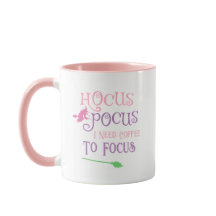 Pastel Witch Hocus Pocus Halloween-Kaffeekonzept
