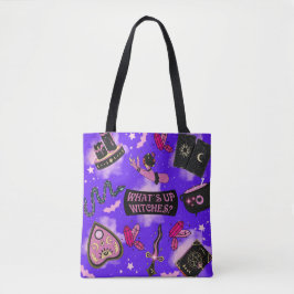 Pastel Witch Tote Bag - Kawaii Witchcore Halloween Tasche