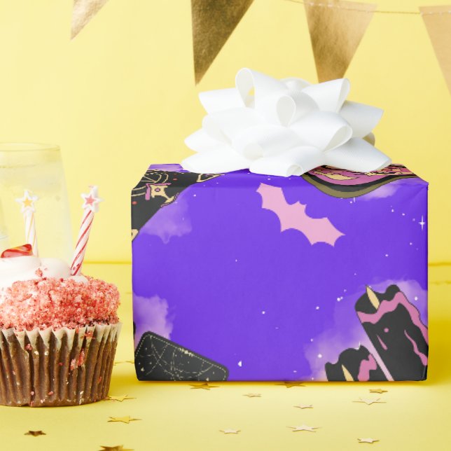 Pastel Witch Wrapping Paper - Kawaii Magical Gift Geschenkpapier (Geburtstagsparty)