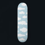 Pastel Wolken Ästhetik Baby Blau und Weiß Skateboard<br><div class="desc">Whimsical niedlich zarten Baby Blue und Weiß kleine Wolken drucken Illustrationsdesign. Das einfache,  minimalistische Thema Wolken für Kinderzimmer,  Kinderzimmer,  Teenager. Cumulus altocumulus flauschige weiße und Baby pastellblau Himmelswolken. Künstlerische Wolkenillustrierung für Kinder,  Wolkendekoration im Kinderzimmer,  Bettwolken in Pastelltönen. Wolken Muster in pastellblau Farbe.</div>