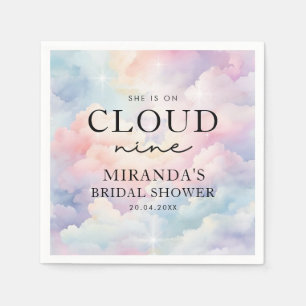 Pastel Wolken Sie ist auf Cloud Nine Brautparty Serviette