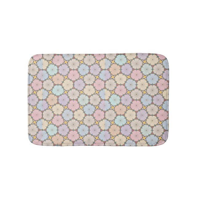 Pastel Wood Slices Drawing Badematte (Vorderseite)