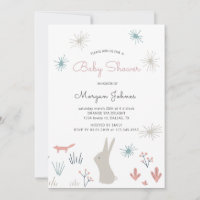 Pastel Woodland | Invitation Baby shower