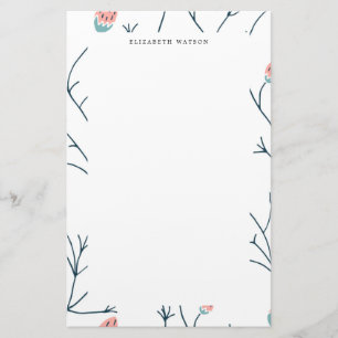 Pastel Woodland   Monogramm-Stationierung Briefpapier