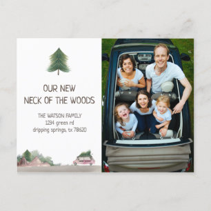 pastel woodland Moving Faire-part Carte postale