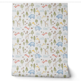 Pastel Woodland Tier- und Naturmuster Tapete
