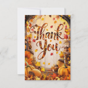 Pastel wünscht Herbst Dankeskarte