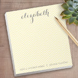 Pastel Yellow and Gray Stationery Suite für Frauen Notizblock<br><div class="desc">Ein wunderschönes und feminines Design,  das perfekt für jedes mädchenhafte Mädchen oder sogar eine Braut ist. Wenn Sie Artikel verschieben möchten,  klicken Sie auf den Designbereich,  um Änderungen vorzunehmen.</div>