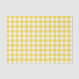 Pastel Yellow Gingham Buffalo Karo Kariertes Muste Seidenpapier