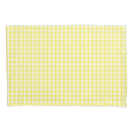 Pastel Yellow Gingham Pattern Kissenbezug