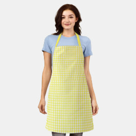 Pastel Yellow Gingham Pattern Schürze