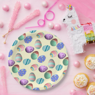 Pastel Yellow Oaster Egg Ostereier Party Ei Jagd S Pappteller
