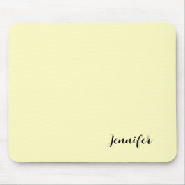 Pastel Yellow Personalisierte moderne Schrift Mousepad