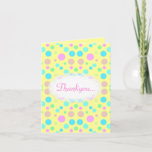 PASTEL YELLOW POLKA DOT JEDEN ANLASS DANKEN SIE AU DANKESKARTE