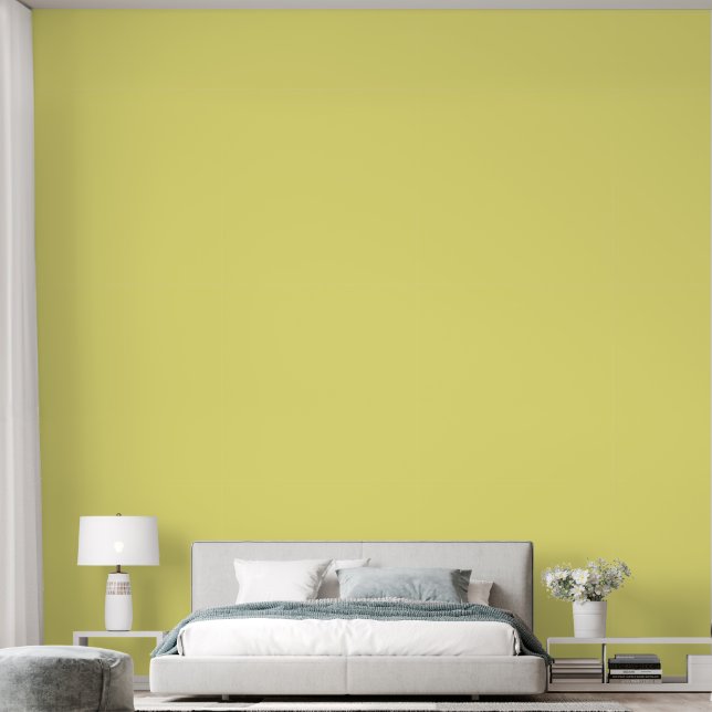 Pastel Yellow Simple Elegant Tapete (Schlafzimmer)