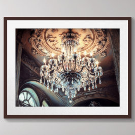 Pastel Zeichn der Architektur Verzierter Kronleuch Poster