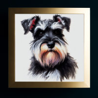 Pastel Zeichn eines Schnauzer-Hundes II