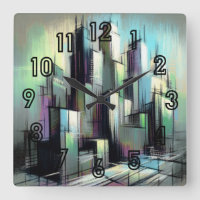 Pastel Zeichnend Futuristische Stadt Abstrakt