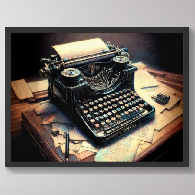 Pastel Zeichnend Schreibtisch für antike Schreibma Poster (Von Creator hochgeladen)