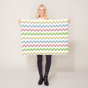 Pastel Zickzack Drop Shadow von Shirley Taylor Fleecedecke