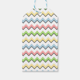 Pastel Zickzack Drop Shadow von Shirley Taylor Geschenkanhänger