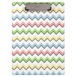 Pastel Zickzack Drop Shadow von Shirley Taylor Klemmbrett
