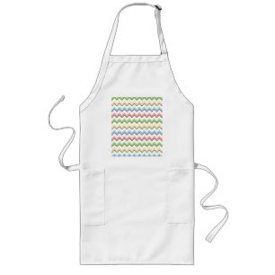 Pastel Zickzack Drop Shadow von Shirley Taylor Lange Schürze