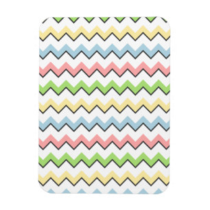 Pastel Zickzack Drop Shadow von Shirley Taylor Magnet