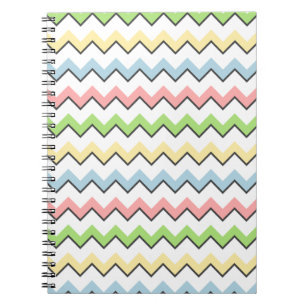 Pastel Zickzack Drop Shadow von Shirley Taylor Notizblock
